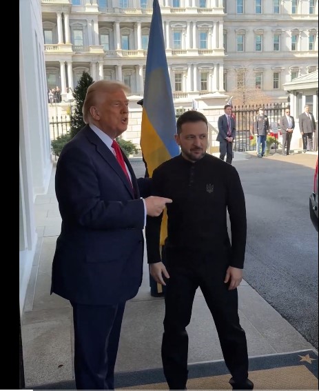 Trump meeting Zelensky: "Look everyone, he's all dressed up today"